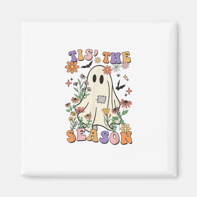 Imã Esta É A Época Da Festa De Retro Halloween Uma Ten (Frente)