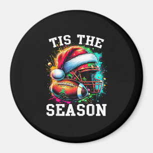 Imã Esta É A Época De Futebol Mãe Natal Santa Hat Co