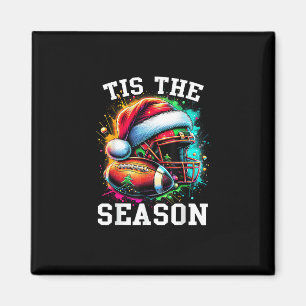 Imã Esta É A Época De Futebol Mãe Natal Santa Hat Co