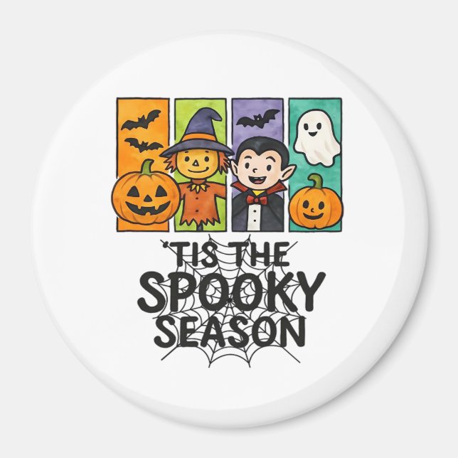 Imã Esta É A Época Estranha Vampiro Do Halloween Pumpk (Frente)