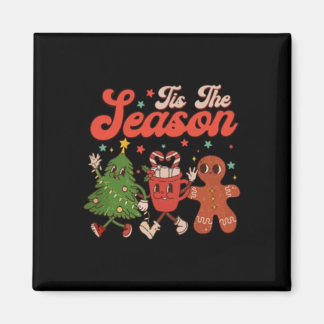 Imã Esta É A Época Natal Árvore Gingerbird Cookie C (Frente)