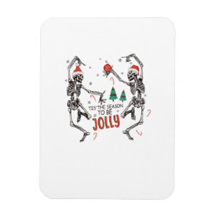 Ímã Esta É A Época Para Jolly Funny Christmas Skeleton
