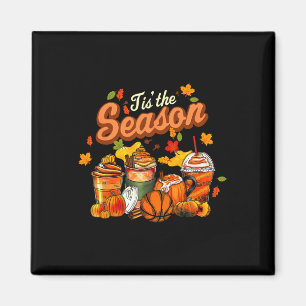 Imã Esta É A Época Pumpkin Leaf Latte Fall Voleibol