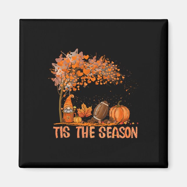 Imã Esta É A Época Pumpkin Spice Futebol Fall Folhas (Frente)