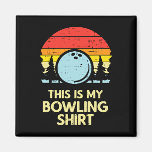 Imã Esta É A Minha Camisa De Boliche, O Retro Bowler M