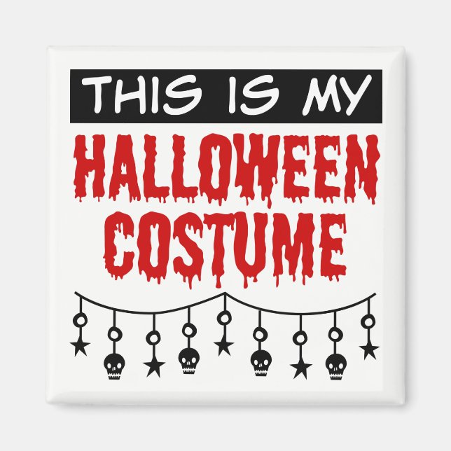 Imã Esta é a minha fantasia de Halloween Stars (Frente)