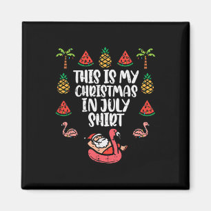 Imã Esta É Minha Camisa De Natal Em Julho Divertida De