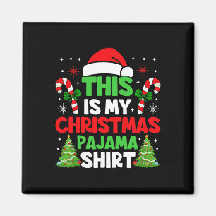 Imã Esta É Minha Camisa de Pijama de Natal Divertida P