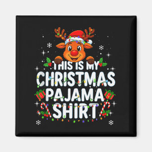 Imã Esta é Minha Camisa de Pijama de Natal, Divertido