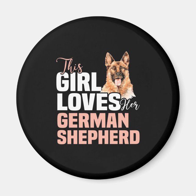 Imã Esta Menina Ama O German shepherd (Frente)