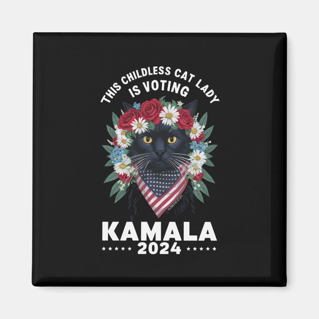 Imã Esta Mulher De Gato Infantil Está Votando Kamala (Frente)