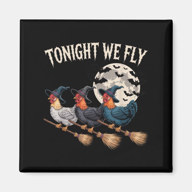 Imã Esta Noite Voamos Com O Rooster Do Halloween Engra (Frente)
