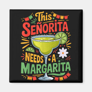 Imã Esta senhorita precisa de uma margarita engraçada