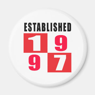 Imã Estabelecido 1997 designs do aniversário