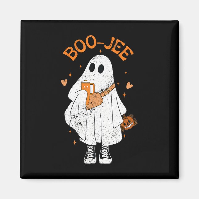 Imã Estação Cute Ghost Halloween Boujee Boo Jee (Frente)
