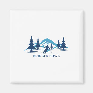 Imã Estação de esqui Bridger Bowl Montana Esqui Esquia