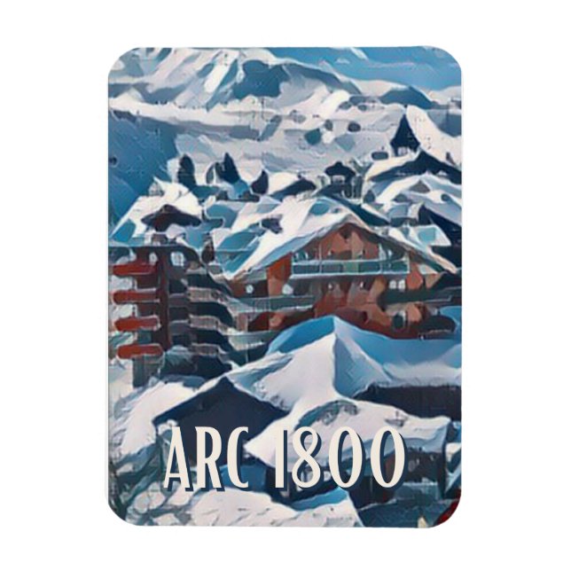 Ímã Estação de esqui flexível Les Arcs (Vertical)