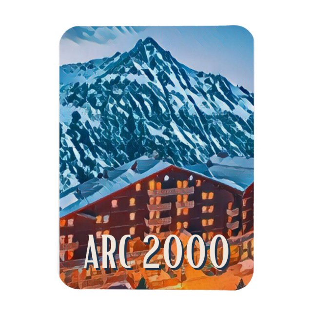 Ímã Estação de esqui flexível Les Arcs 2000 (Vertical)