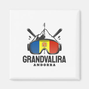 Imã Estação de Esqui Grandvalira Andorra Esqui Retro
