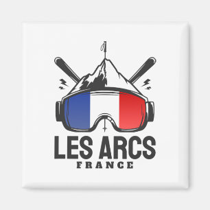 Imã Estação de Esqui Les Arcs França Esqui Retro