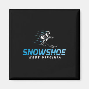 Imã Estação de esqui Snowshoe West Virginia Esqui retr