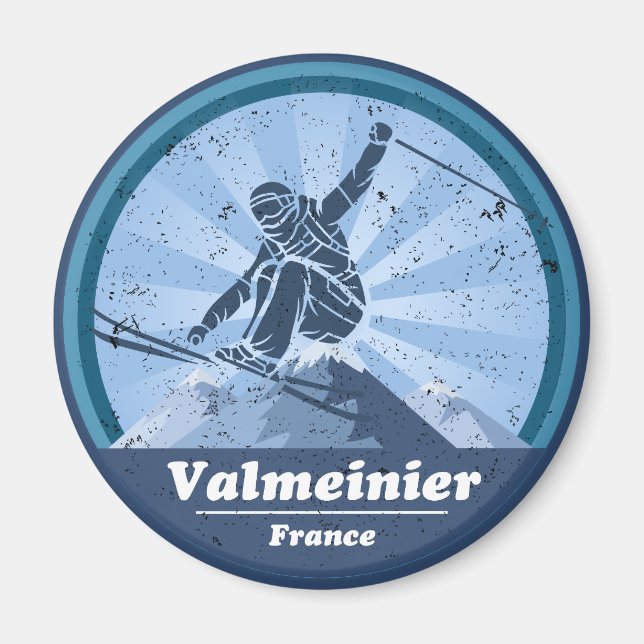 Imã Estação de esqui Valmeinier - Skieur (Frente)
