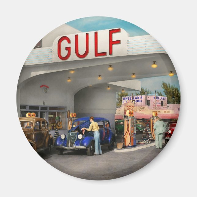 Imã Estação de Gás - A viagem rodoviária americana de  (Frente)