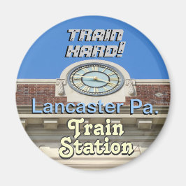 Imã Estação de Trem Lancaster! Chaveiro de Duro de tre