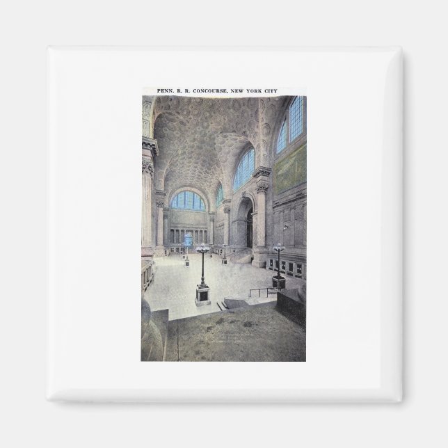 Imã Estação Pensilvânia, Nova Iorque 1913 Vintage (Frente)