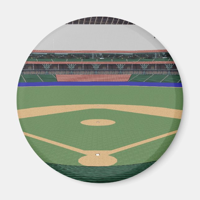 Imã Estádio de baseball: Modelo 3D: (Frente)