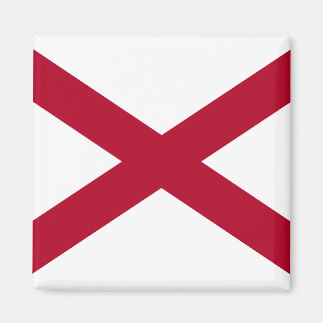 Imã Estado da bandeira do Alabama (Frente)