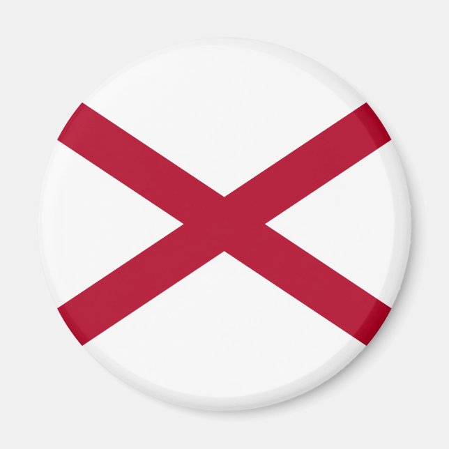 Imã Estado da bandeira do Alabama (Frente)