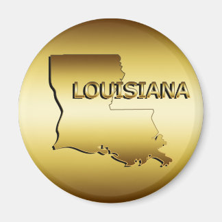 IMÃ ESTADO DA LOUISIANA DOURADA MEDALLION