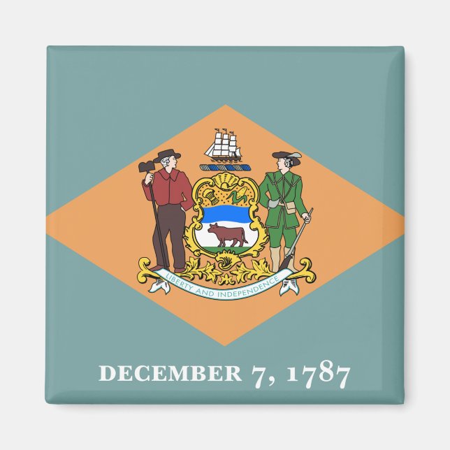 Imã Estado de Bandeira de Delaware (Frente)