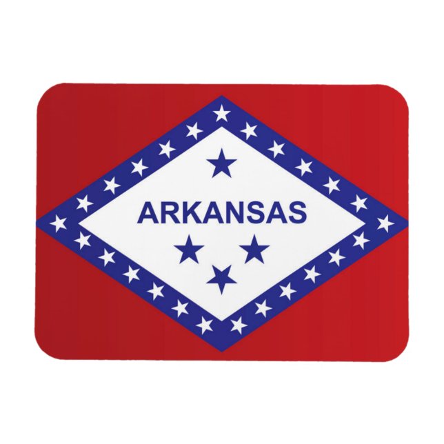 Ímã Estado de bandeira do Arkansas, EUA (Horizontal)