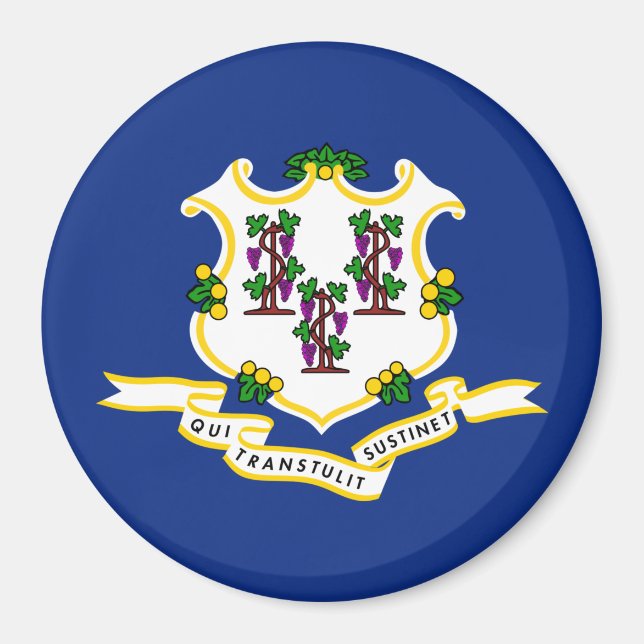 Imã Estado de bandeira do Connecticut (Frente)