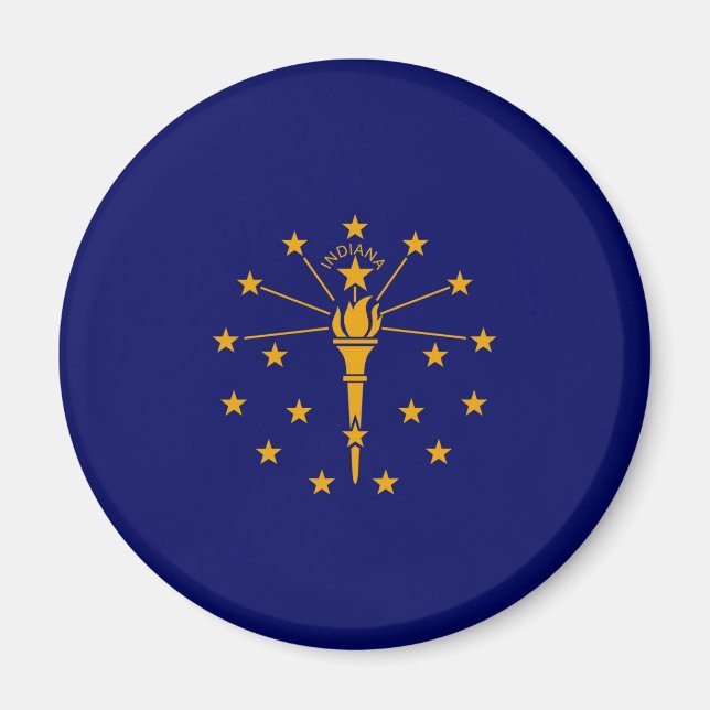 Imã Estado de Indiana Flag Design (Frente)