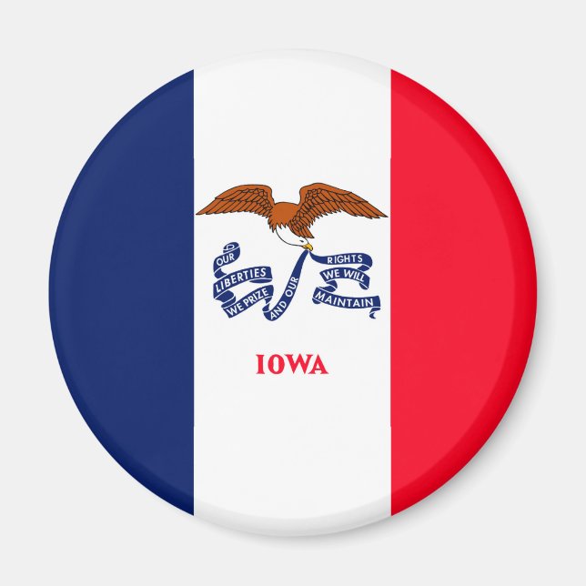 Imã Estado de Iowa Flag Design (Frente)