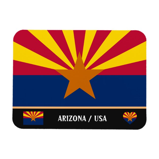 Ímã Estado de Sinalizador e Arizona da Arizona EUA /vi (Horizontal)