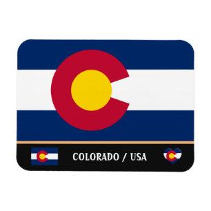 Ímã Estado do Colorado Flag & Colorado /América viage