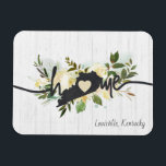 Ímã Estado do Kentucky Personalizou a sua cidade russa<br><div class="desc">Estado Do Kentucky Personalizou Seu Design Floral Russo De Chic Da Cidade. Com bonito flores brancas amarelas e creme, pinceladas de pincel, forma cardíaca bonitinha, textura branca-chic e letra de script de pincel. Faz um presente de excelente para qualquer pessoa do Estado de Kentucky, membros da família, para ela, Esposa,...</div>