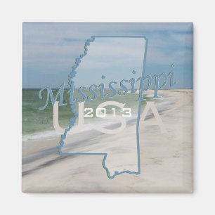 Imã Estado do Mississippi Viagem Souvenir Magnet