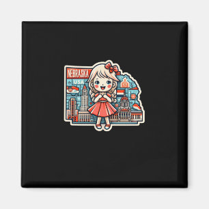 Imã Estado Do Nebraska Na Usa Sticker1