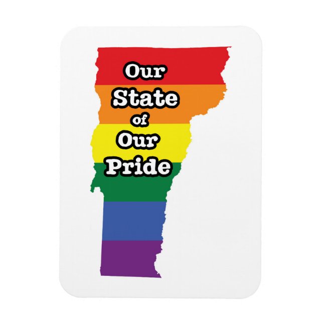 Ímã Estado orgulho gay | Vermont (Vertical)