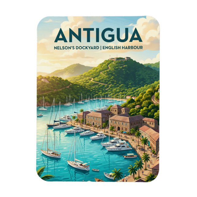 Ímã Estaleiro de Nelson Antígua e Barbuda (Vertical)