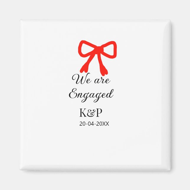 Imã Estamos engajados a adicionar a letra vermelha arc (Frente)