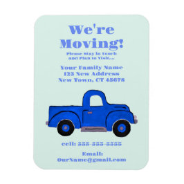 Ímã Estamos mudando o cartão de anúncio plano