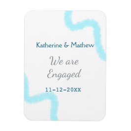 Ímã Estamos noivos de na moda espiralada de cinza d'ág