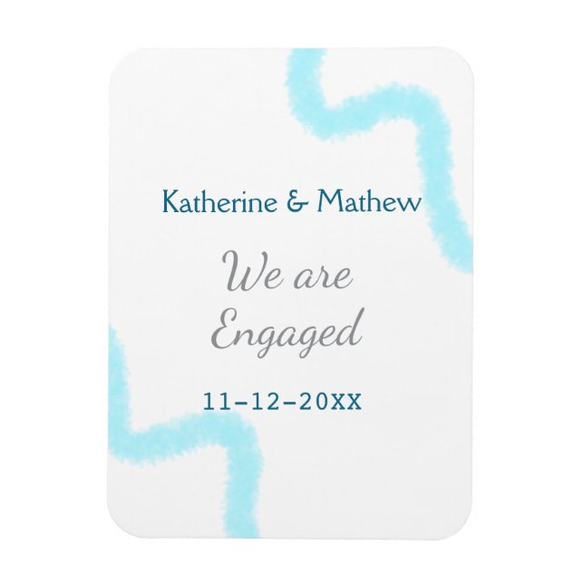 Ímã Estamos noivos de na moda espiralada de cinza d'ág (Vertical)