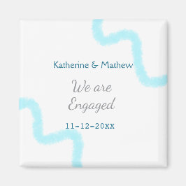 Imã Estamos noivos de na moda espiralada de cinza d'ág